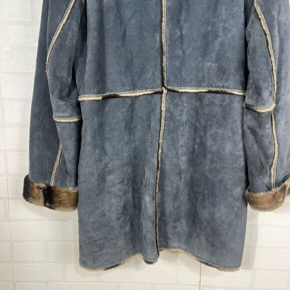 Marvin Richards Unisex Penny Lane Jacket Size XL Suede Leather Faux Fur - Picture 14 of 16